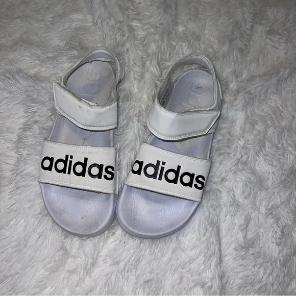 Adidas White Open Tor Slip on with Back Sandal size women’s 7 - Picture 9 of 9